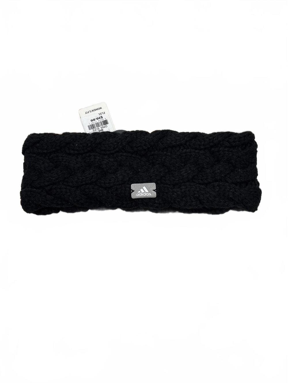 Adidas Women's Black Fleece Lined Knit Headband - One Size